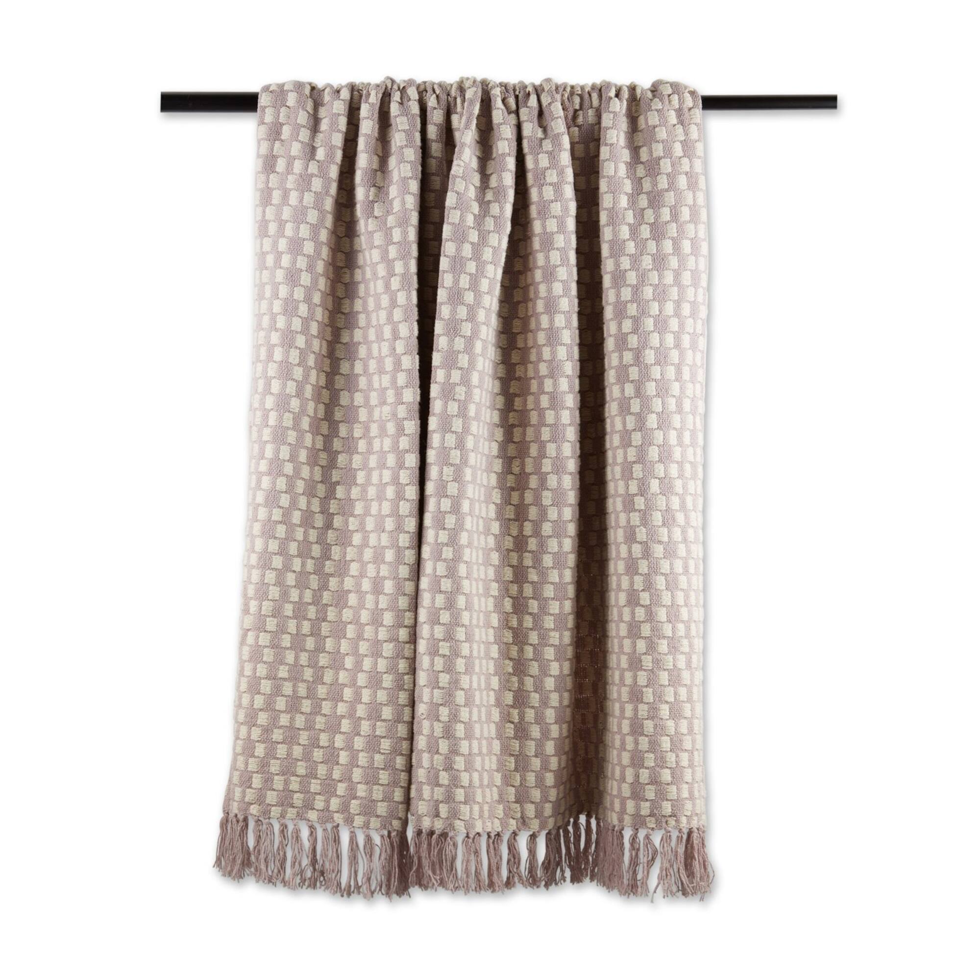 DII® Dusty Lilac Urban Check Throw